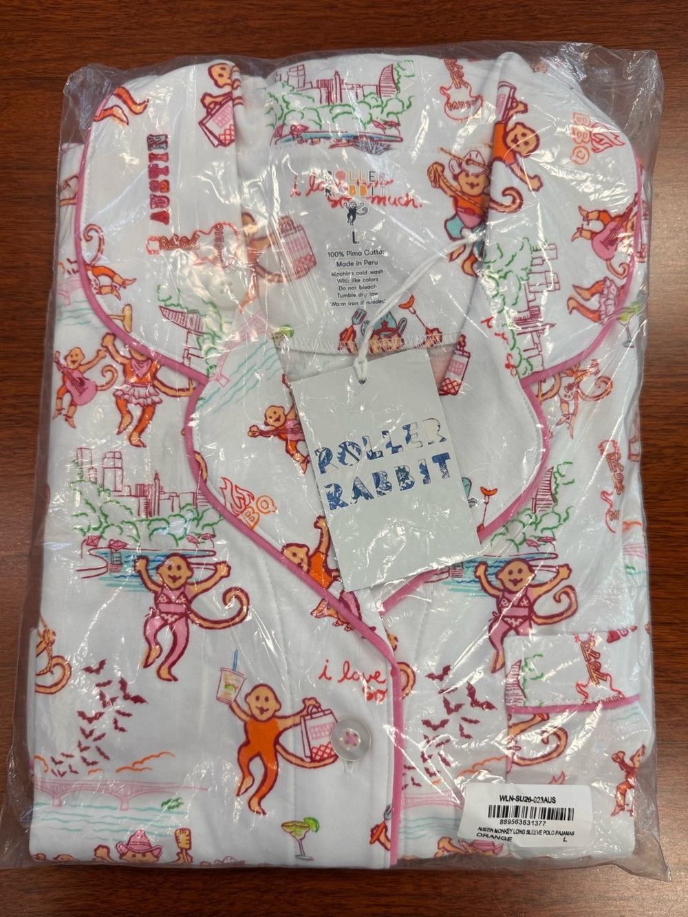 Roller Rabbit Austin Print PJs Size Large